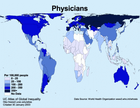 Physicians Per 100,000 People (1)